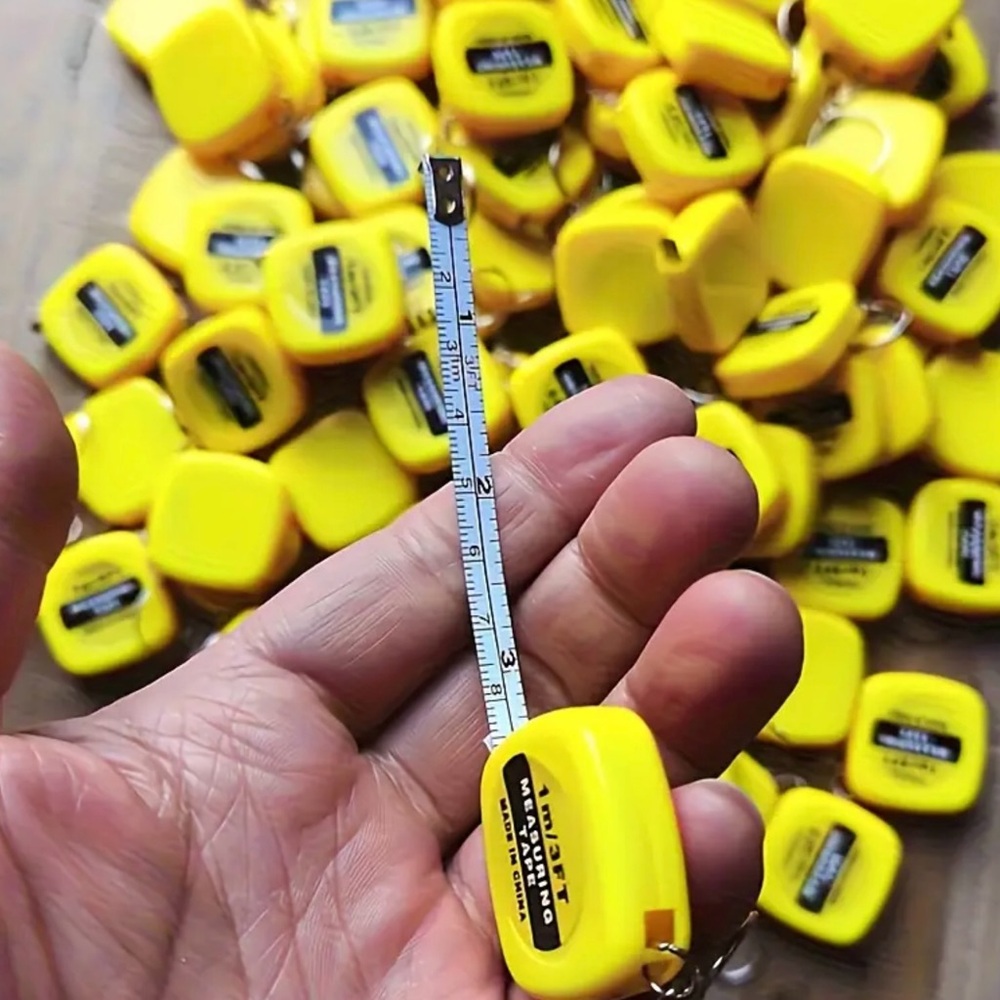 Yellow Measuring Tape Keychains x2 - Picture 2 of 6